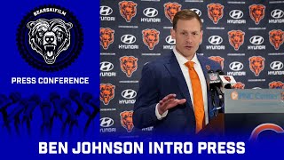 Ben Johnson Intro Press Conference || Chicago Bears New Head Coach