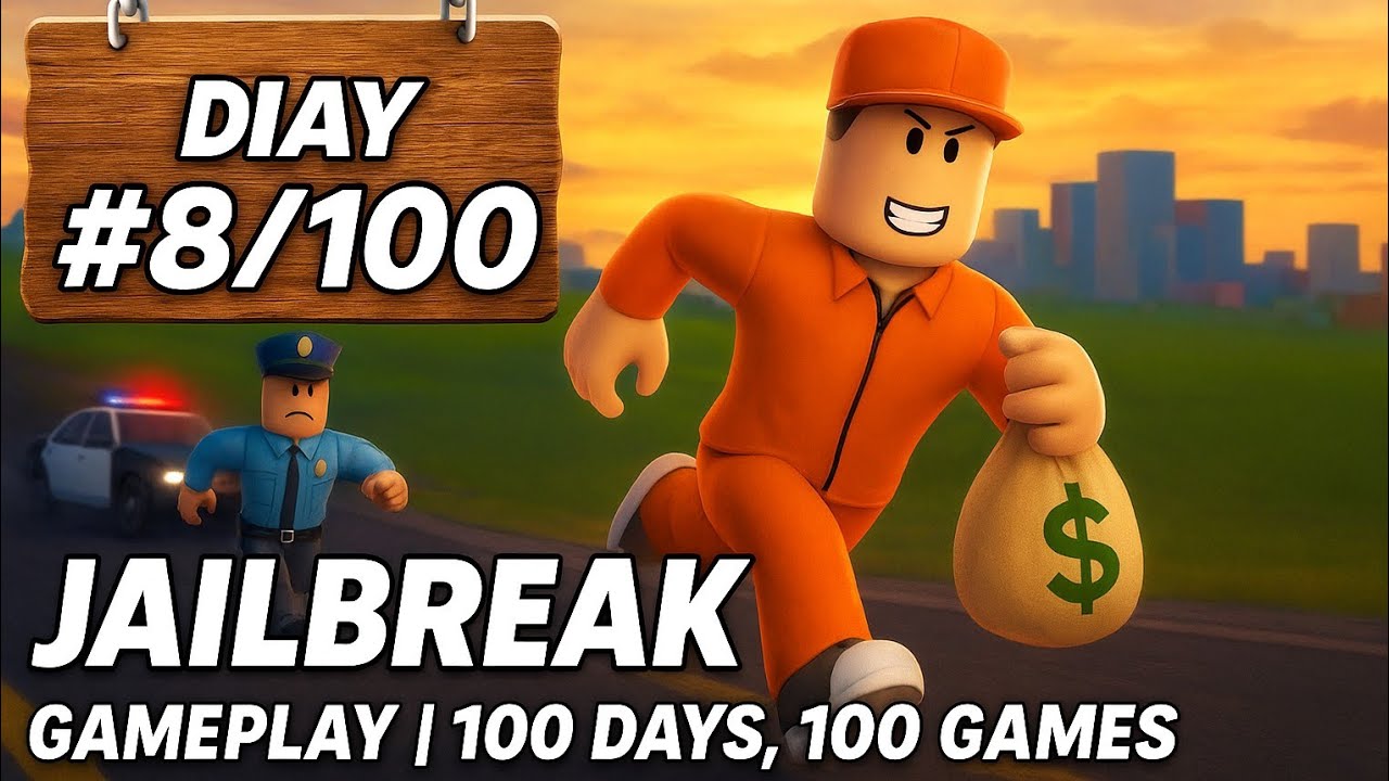 Day 8/100: ESCAPING PRISON in 60 Seconds! | Roblox Jailbreak - Cop vs. Criminal Face-Off.