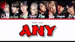 Stray Kids (스트레이키즈) - ANY (아니) Color Coded Lyrics (Han/Rom/Indo)