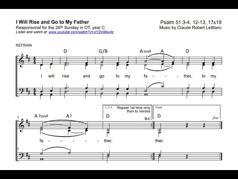 I Will Rise And Go To My Father (Psalm 51) - YouTube