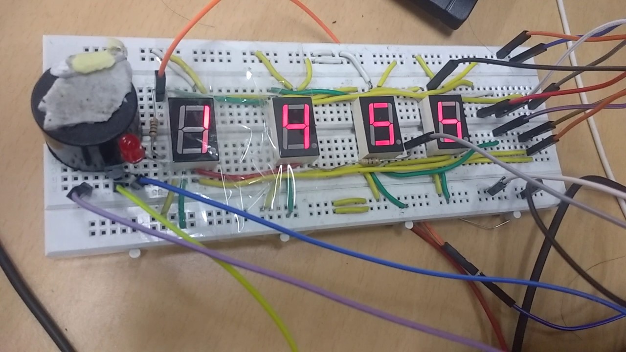 4 digit 7 segment Rpi - YouTube