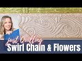 Just quilting swirl chain and flowers with angela walters