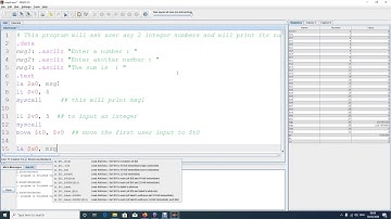 6  To add, sub, mul, div of two integers numbers in assembly Language - MIPS