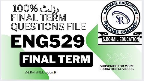 Eng529 || Recent Final Term asked Quizzes || Final Term | Quiz 3,4| Important Quizzy by @S.Rohail