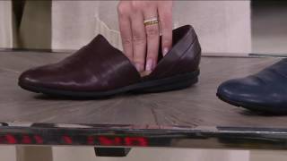 H by Halston Pieced Leather Slip-On Shoes - Elisa on QVC