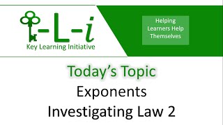 Exponents Law 2: Investigating
