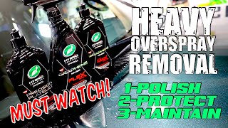Must Watch!! HEAVY Overspray Removal / Hybrid Solutions PRO Products!  #detailingtips
