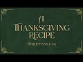 A Thanksgiving Recipe