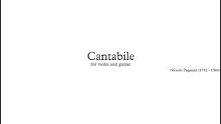 Cantabile, Op. 17, MS 109 - Niccoló Paganini || Violin and Guitar Ver. (Score Video)