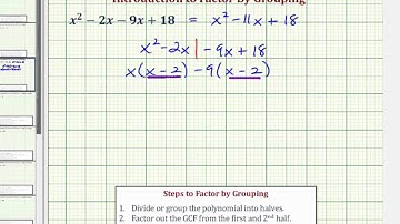 Ex 1: Intro to Factor By Grouping Technique