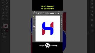 adobe illustrator - letter h logo design with rectangle