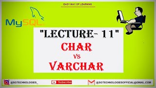 Differences between Char and Varchar Datatype "Lecture- 11"(MYSQL Tutorial for beginners) in हिंदी