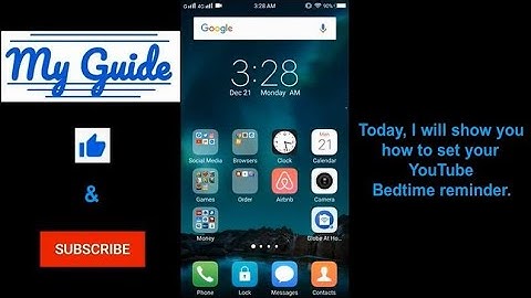 How to set YouTube bedtime reminder?