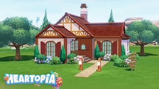 Building a Cute Cozy Tiny House in Heartopia 🤍🥰 speed build (ad)
