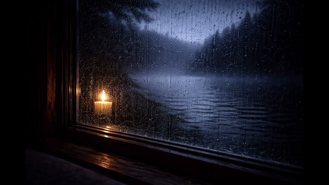 Heavy Rain on the Window for Sleeping 🌧️ Deep Sleep All Night | White Noise