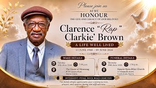 🕊️ Celebrating the Life and Legacy of Clarence "Rap" Clarkie, Brown