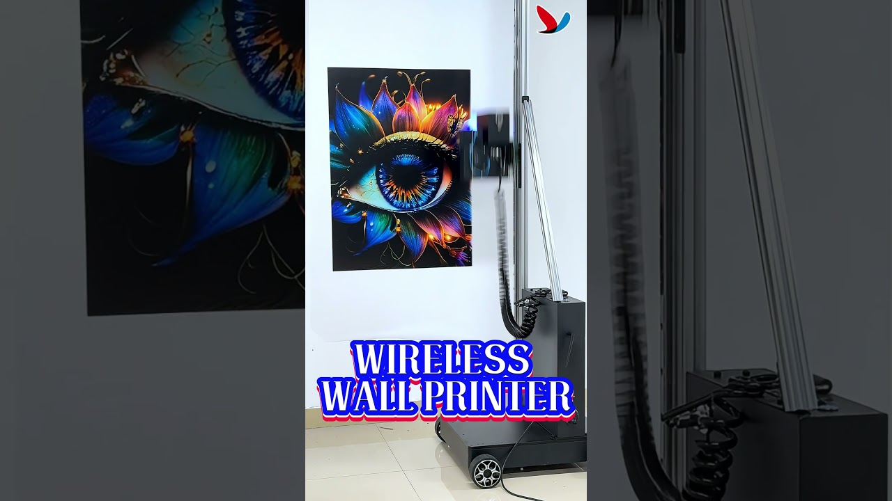 Newest  wireless 3D UV vertical wireless wall printing machine! #decoration #wallart #walldecor