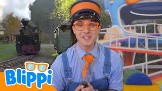blippi s big train adventure blippi learns trains educational