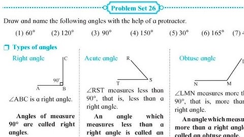 Mathematics Standard 5.Class 5. Problem set 26 . Angles  #mathematics #education #angle #the .