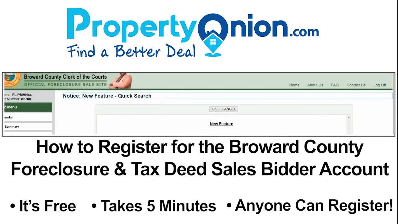 Register for Broward County Foreclosure Auction