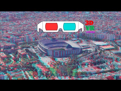Spain Barcelona, Camp Nou ANAGLYPH, RED/CYAN, 3D RED/CYAN 3D, 3D ...