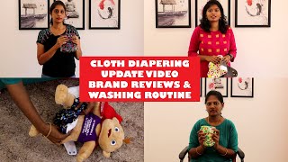 CLOTH DIAPER UPDATE VIDEO tamil - REVIEWS AND WASHING ROUTINE Kiddiehug/twoplusone/superbottoms