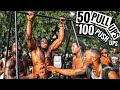 50 Pull ups 100 Push ups Challenge | Calisthenics Street Workout in Public ​⁠