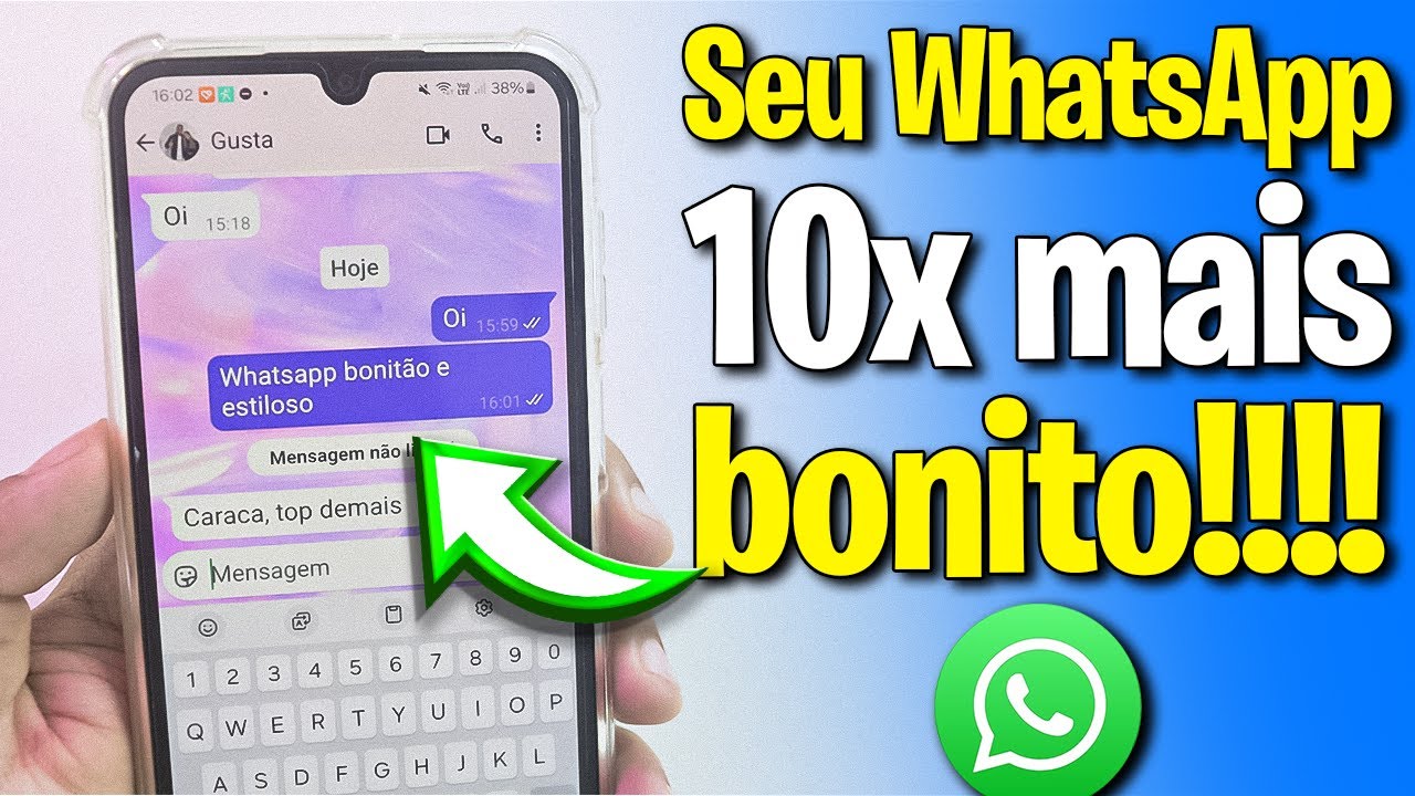 😱 Como MUDAR TEMA das CONVERSAS do WHATSAPP (seu WhatsApp mais bonito e ...