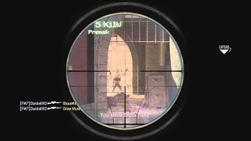 COD4: 5 Man Sniper Killfeed
