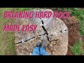 Breaking rock with Expando and Blasting a pit hole