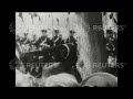1910 GERMANY: King George and Kaiser Wilhelm see military display at Potsdam