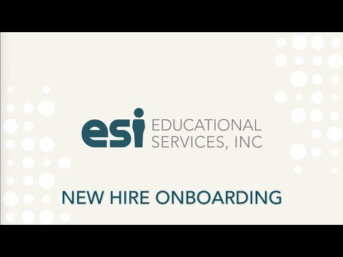 ESI - Onboarding video