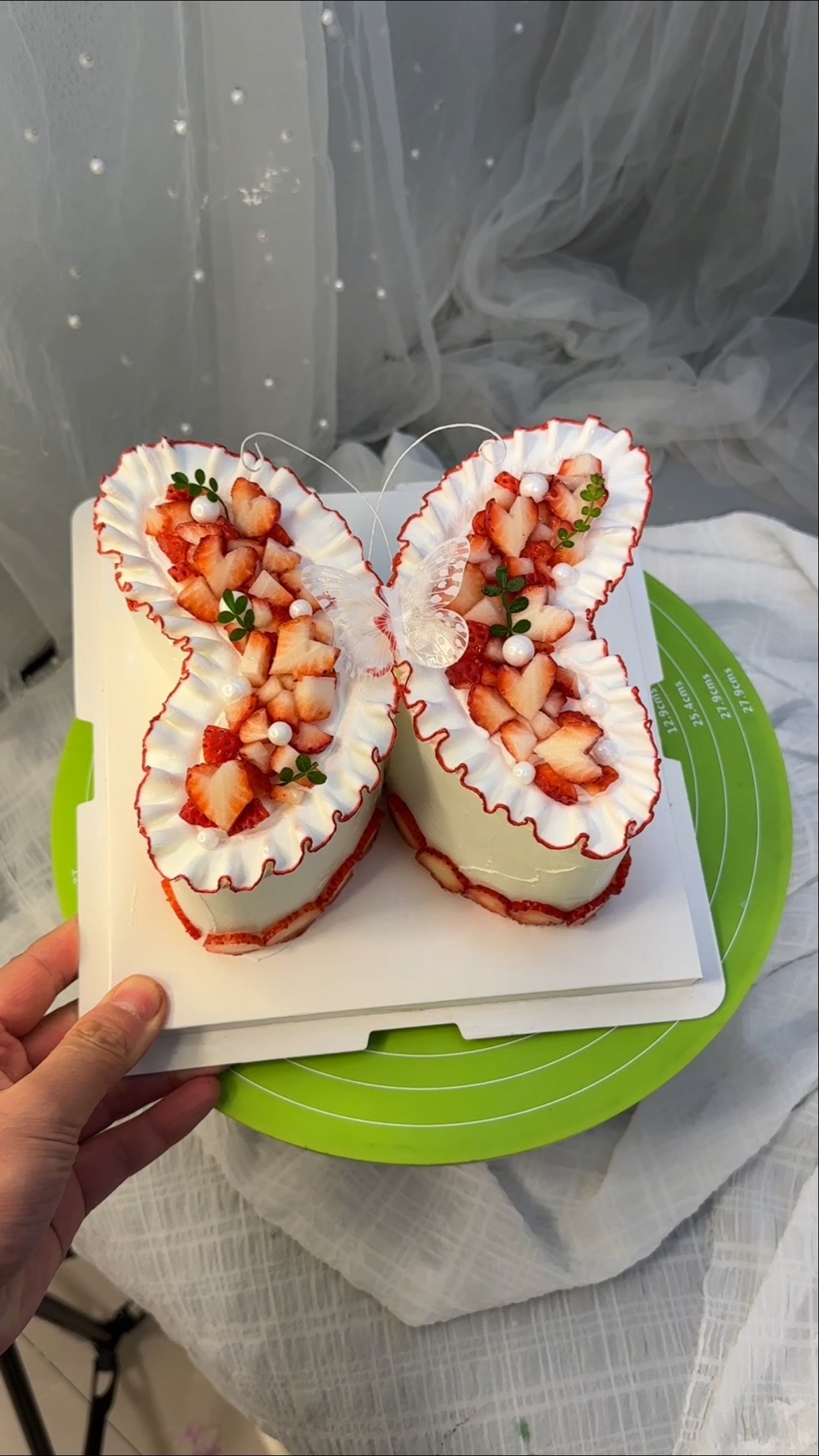 Production process Technical training Hands-on teaching Cake topping Strawberry ? Butterfly ??