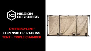 Mission Darkness™ CYPHERCYLENT™ Forensic Operations Tent – Triple Chamber Overview
