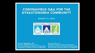 Coronavirus Q&A for the Dysautonomia Community screenshot 4