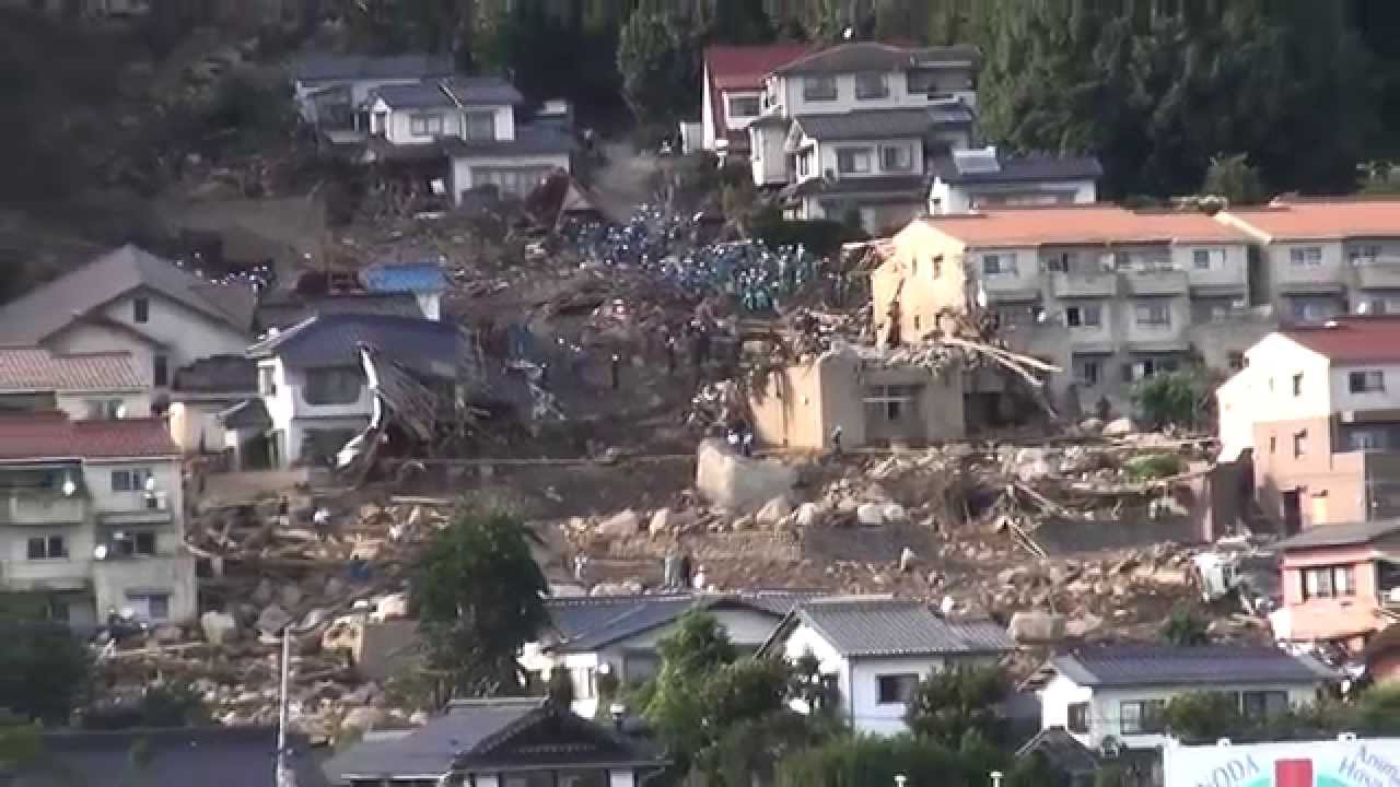 広島市安佐南区土砂災害現場2014年8月21日 - YouTube