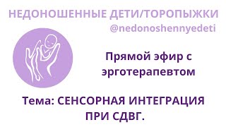 СЕНСОРНАЯ ИНТЕГРАЦИЯ ПРИ СДВГ. Проект "Недоношенные дети/торопыжки"