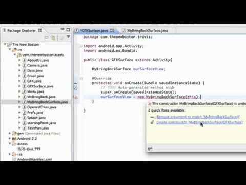 Android Application Development Tutorial   67   Setting up a SurfaceView class   YouTube