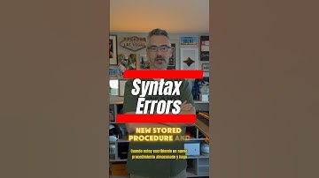 Syntax Errors