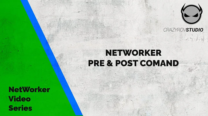 HOW TO configure pre and post commands in NetWorker