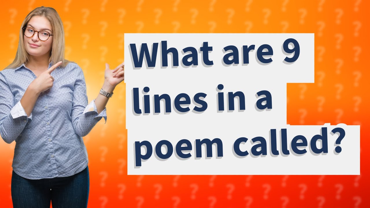 What are 9 lines in a poem called? - YouTube