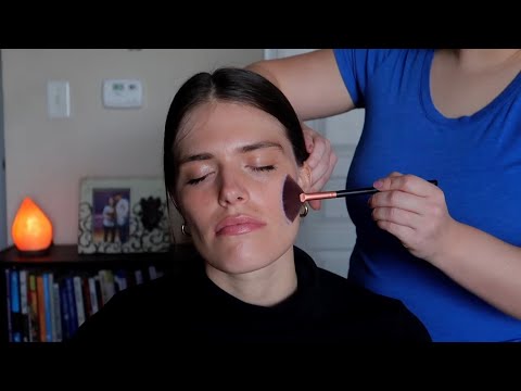 ASMR Face, Neck & Ear Pampering | Face Massage, Brushing, Tapping, Ear Massage | ft. xokatie ASMR