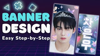 design with me ⭐Concert banner using Canva featuring Cha Eunwoo ⭐ How to create poster in Canva screenshot 2