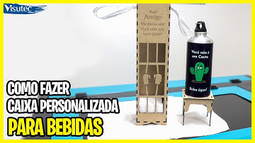 Como Fazer Caixa de Bebida Personalizada Com a Router Laser VS6040 da Visutec