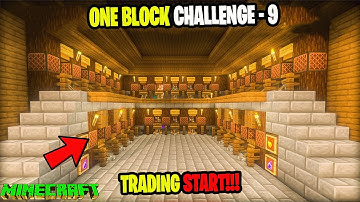 🔥VILLAGER TRADER HALL 🔥| ONE BLOCK CHALLENGE | EPISODE 9| MINECRAFT TAMIL GAMEPLAY💯