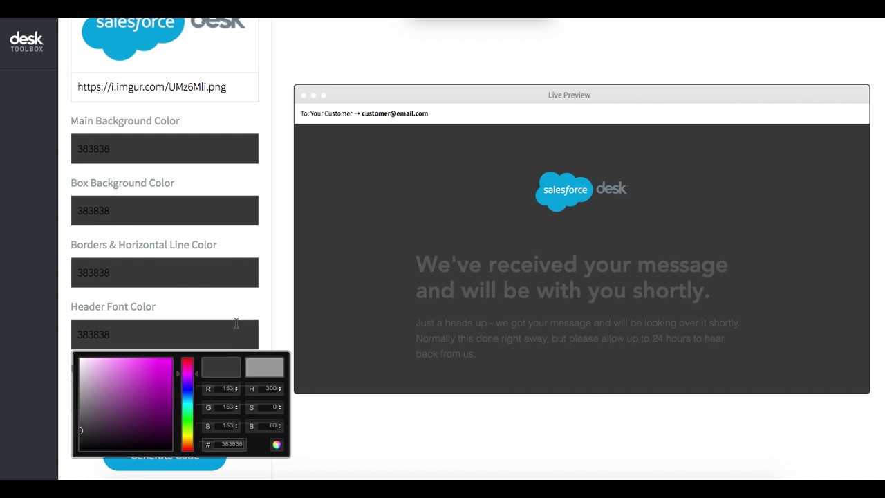 Auto-Acknowledgement Theme Editor - Create a beautiful customized Desk ...