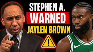 Stephen A. Smith WARNS Jaylen Brown “I KNOW THINGS…” 😳