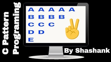 C pattern program (another triangular shape printing)....part-17...In Hindi and English