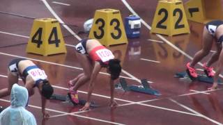 20161022 第39回中国四国学生陸上競技選手権大会 女子100m予選 ４組
