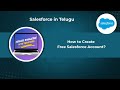 How To Create Salesforce Account In Telugu - Salesforce In Telugu | Salesforce Administrator | Free